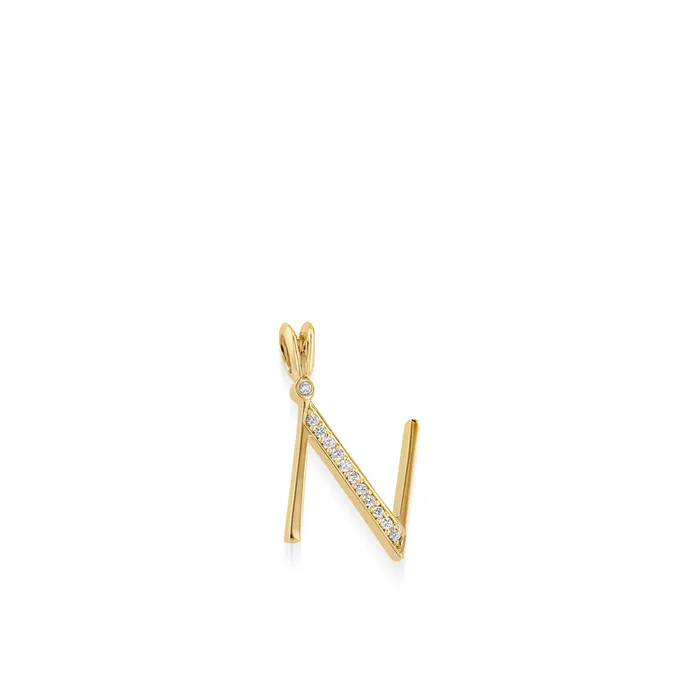 John Atencio Necklaces Initial N Diamond Medallion Pendant
