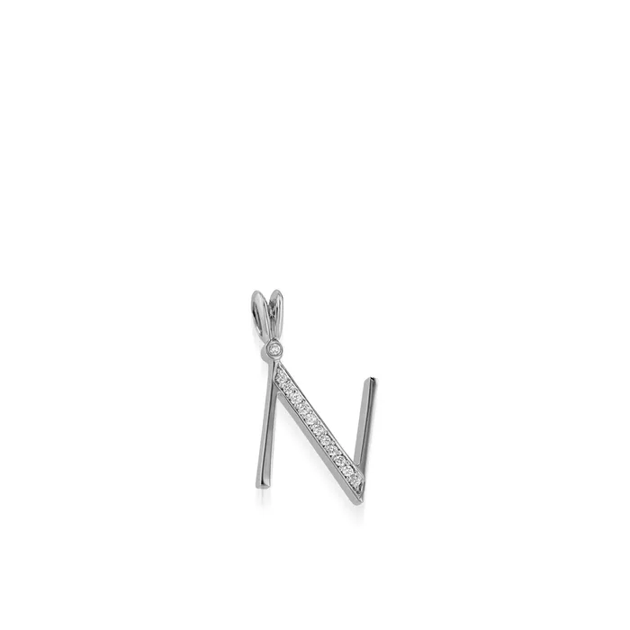 John Atencio Necklaces Initial N Diamond Medallion Pendant