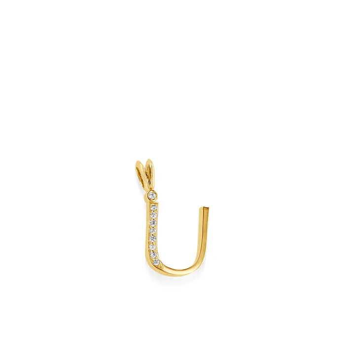 John Atencio Necklaces Initial U Diamond Medallion Pendant