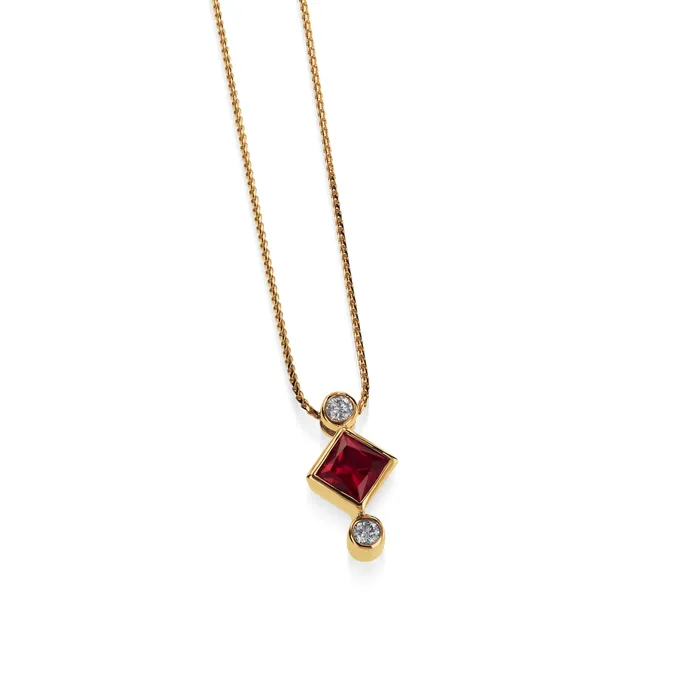 John Atencio Necklaces Paloma LabGrown Gemstone and Diamond Pendant