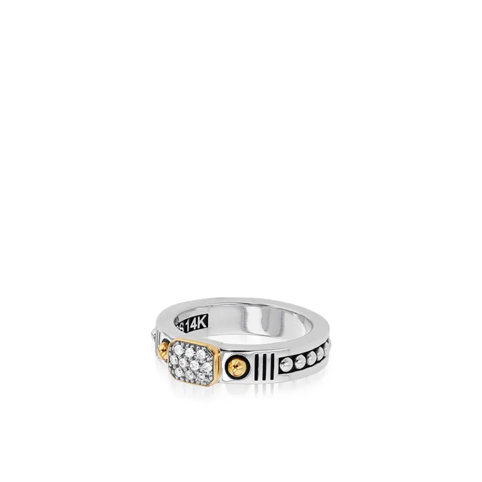 John Atencio Rings Sahara Pave Diamond Stack Ring John Atencio Rings Sahara Pave Diamond Stack Ring