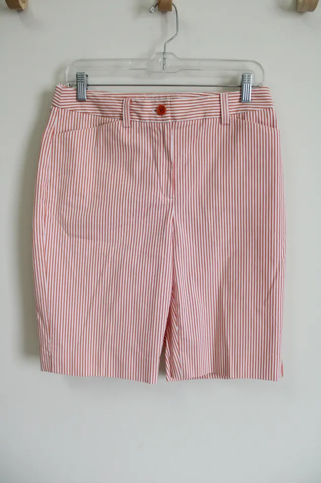 Jones New York Earrings Jones New York Pink Striped Shorts 8 Petite