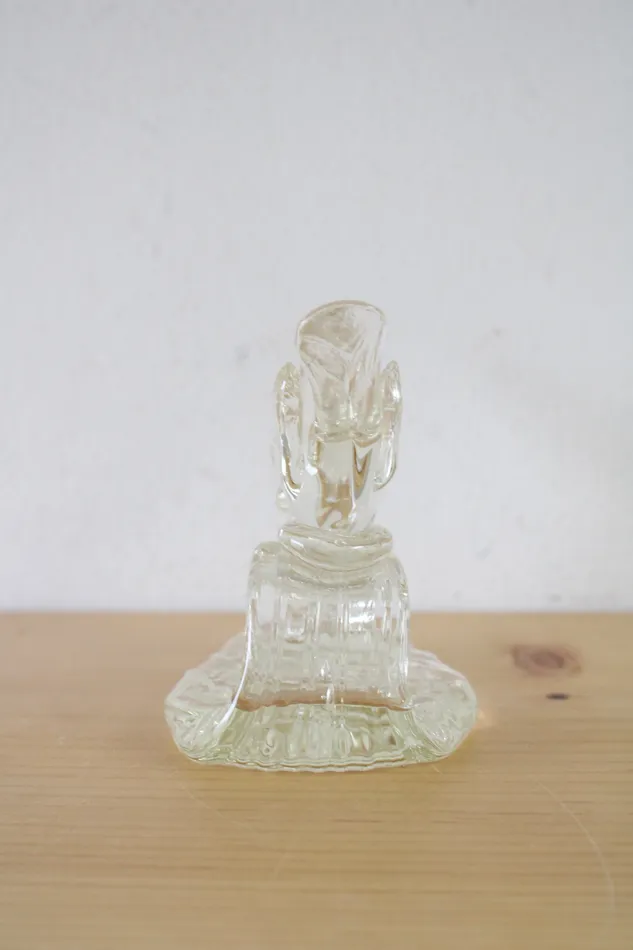 Jubilee Thrift Earrings Clear Glass Love Birds On A Wave