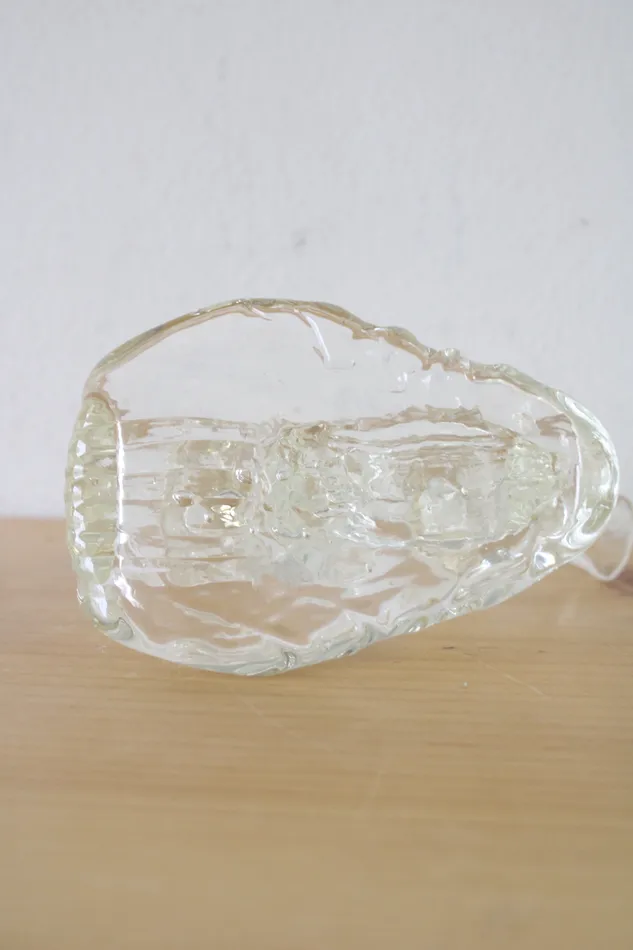 Jubilee Thrift Earrings Clear Glass Love Birds On A Wave