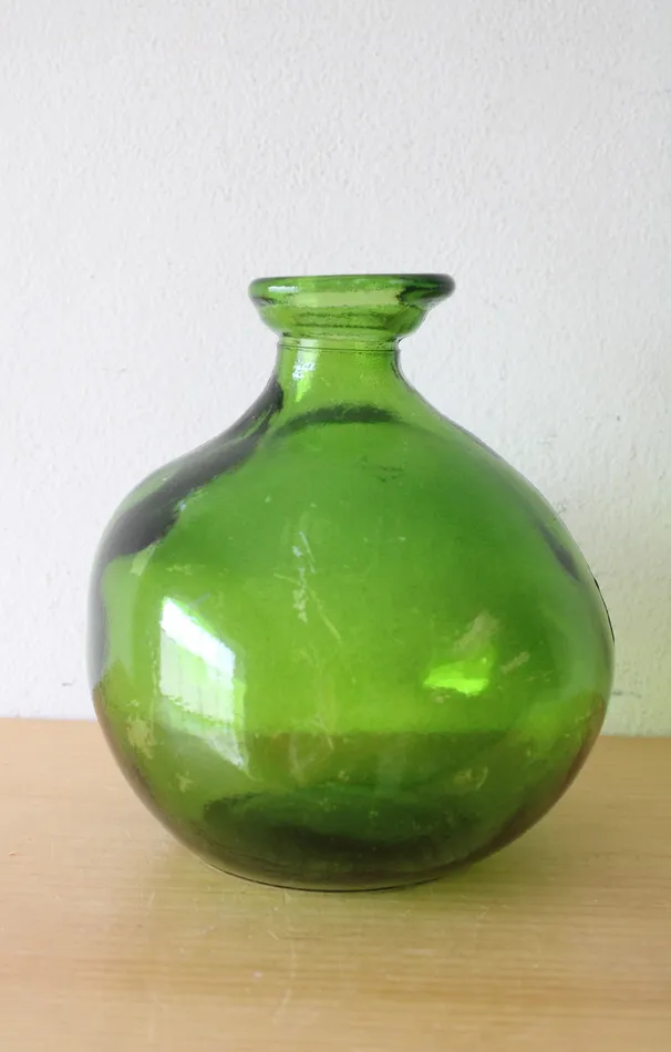 Jubilee Thrift Earrings Vidrios San Miguel Green Glass Bulb Vase