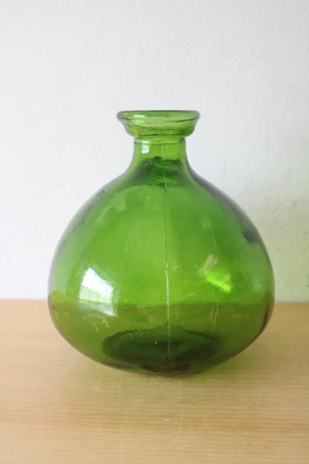Jubilee Thrift Earrings Vidrios San Miguel Green Glass Bulb Vase