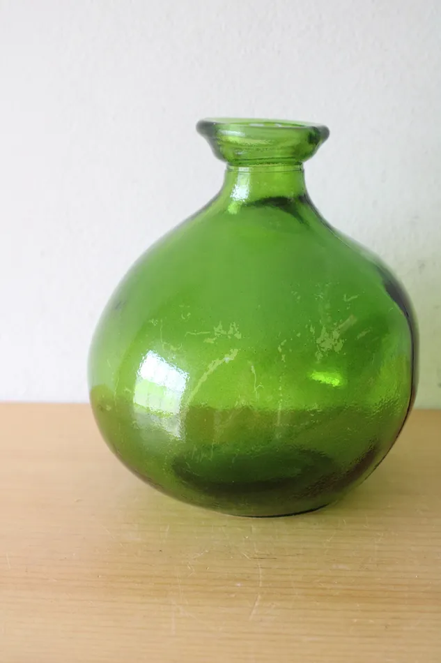 Jubilee Thrift Earrings Vidrios San Miguel Green Glass Bulb Vase