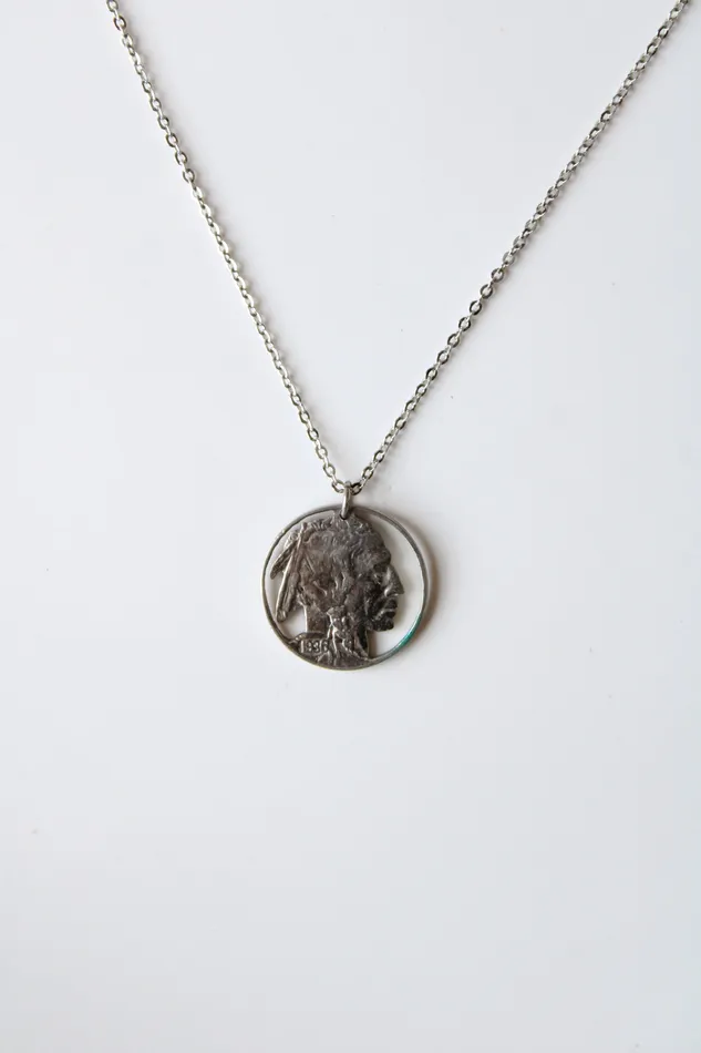Jubilee Thrift Necklaces Buffalo Nickel Coin Silver Necklace