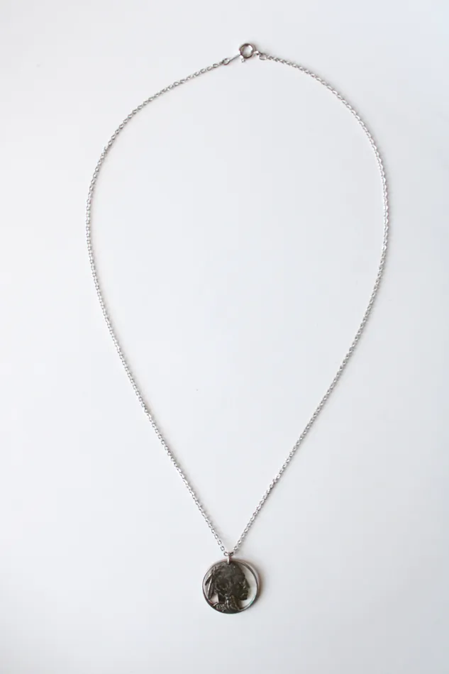 Jubilee Thrift Necklaces Buffalo Nickel Coin Silver Necklace