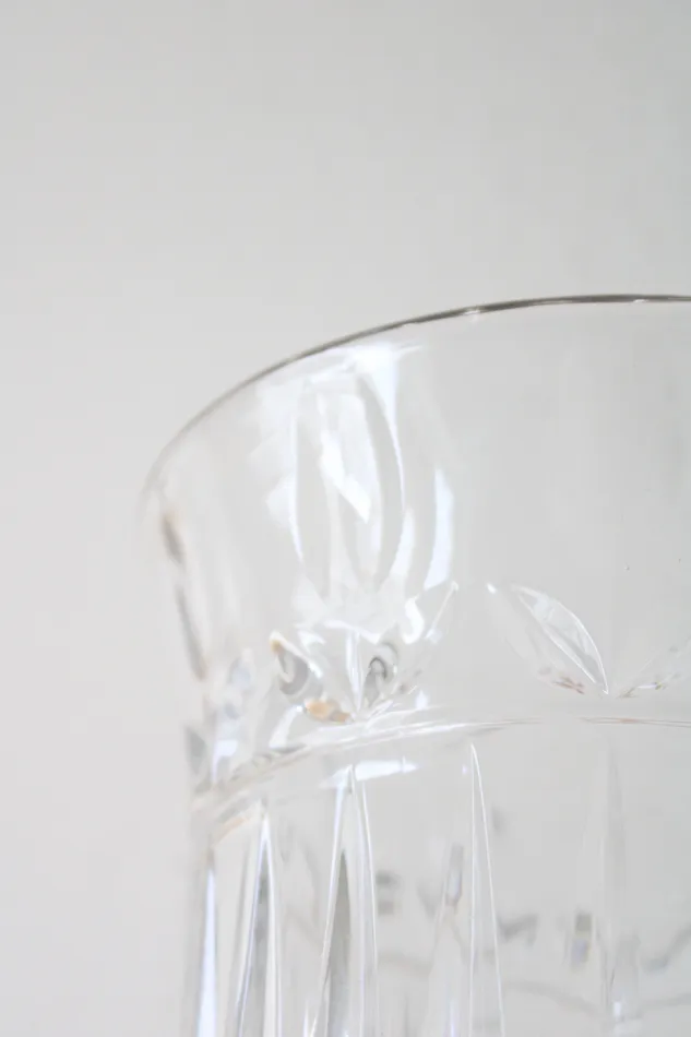 Jubilee Thrift Necklaces Hand Crafted 24 Full Lead Crystal Clear Glass Tulip Garden Vase