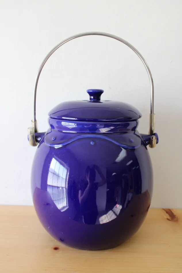 Jubilee Thrift Rings Cobalt Blue Heavy Ceramic Pot
