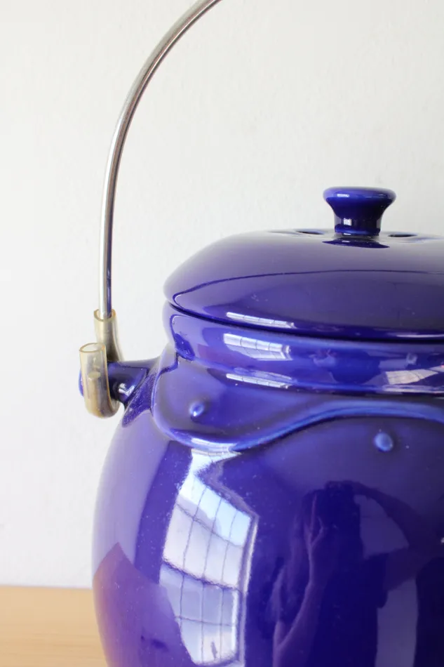 Jubilee Thrift Rings Cobalt Blue Heavy Ceramic Pot