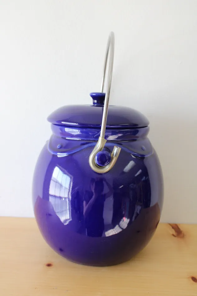 Jubilee Thrift Rings Cobalt Blue Heavy Ceramic Pot