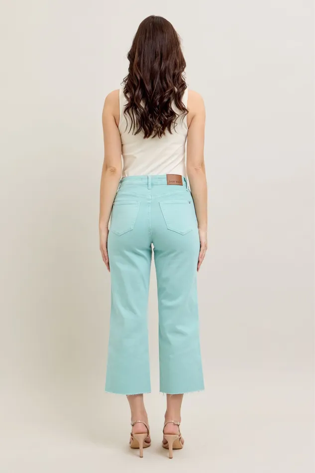 JUDY BLUE Rings JUDY BLUE HIGH WAIST GARMENT DYED RAW HEM CROP WIDE JEAN LIGHT BLUE SKY JUDY BLUE Rings JUDY BLUE HIGH WAIST GARMENT DYED RAW HEM CROP WIDE JEAN LIGHT BLUE SKY