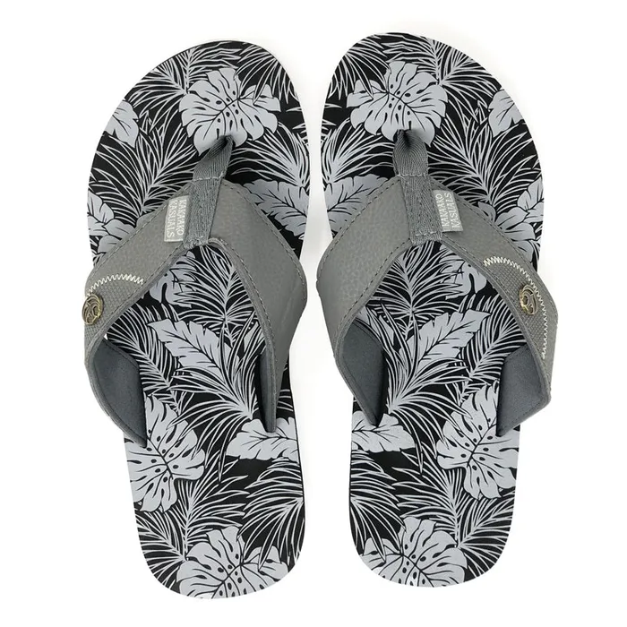 Kakaako Kasuals Auahi Mens Slipper BlackGray KAKAAKOKASUALS Rings