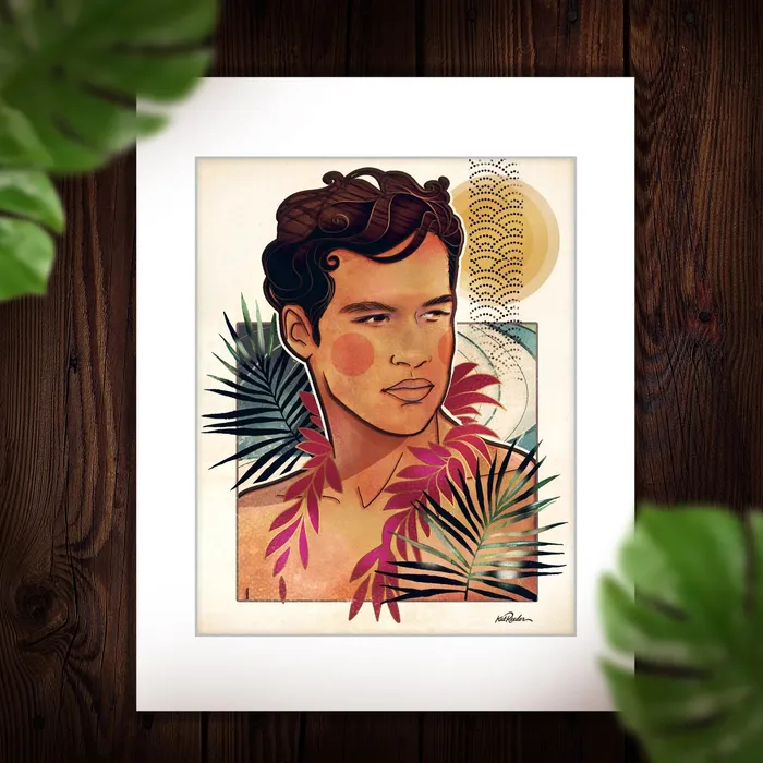 KATREEDER Ocean Prince Matted Print by Kat Reeder 11 x 14 Necklaces