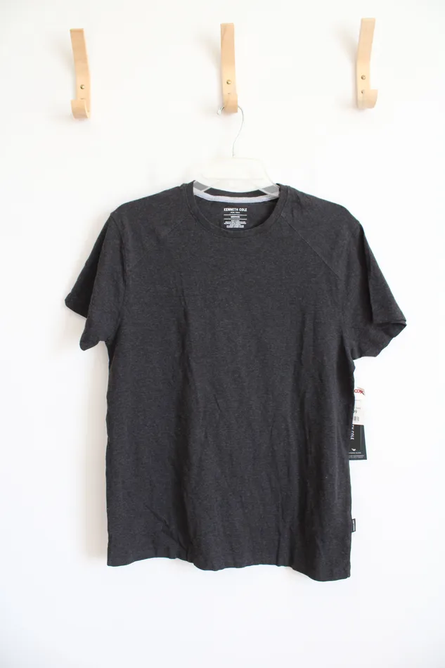 Kenneth Cole Earrings NEW Kenneth Cole Slim Fit Dark Gray Knit Shirt M