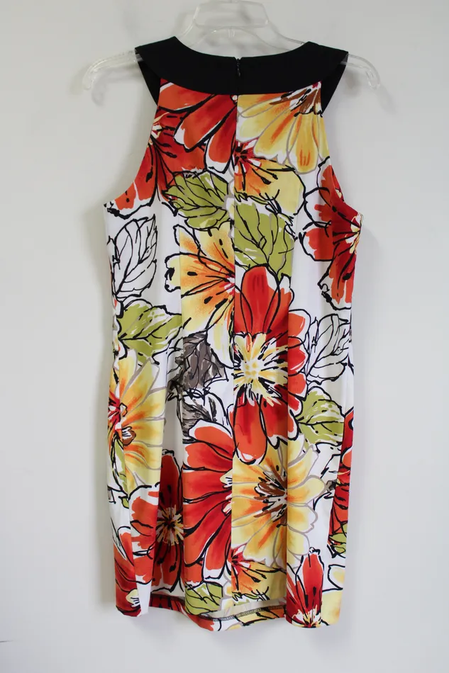 Kim Rogers Rings Kim Rogers Yellow Red Floral Dress 12 Petite
