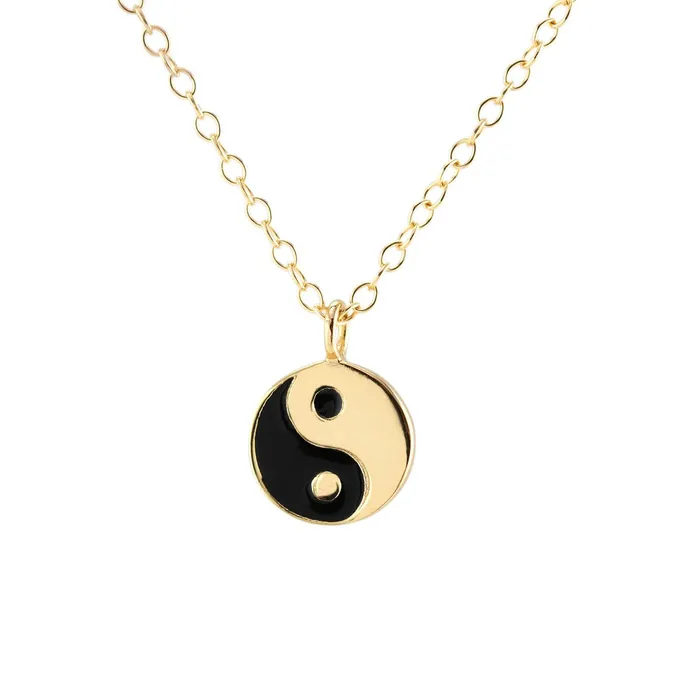 Kris Nations Necklaces Yin Yang Enamel Charm Necklace