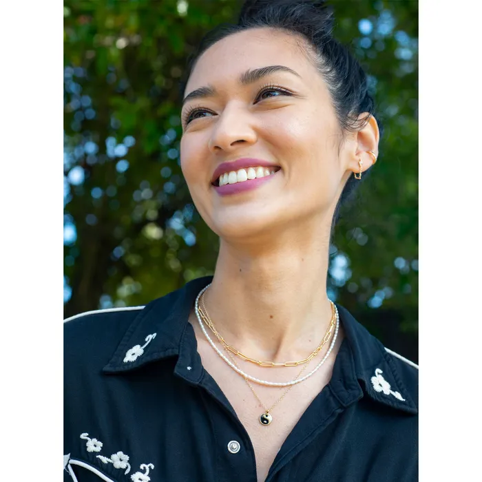 Kris Nations Necklaces Yin Yang Enamel Charm Necklace