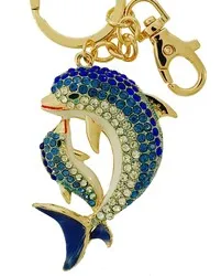 KUBLACRAFTS Necklaces Kubla Craft Dolphin with Baby Crystal Key Chain