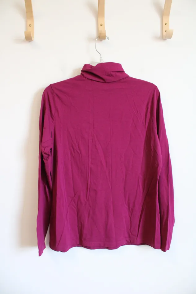 Lands End Earrings Lands End Purple Turtleneck Shirt Youth L 1416