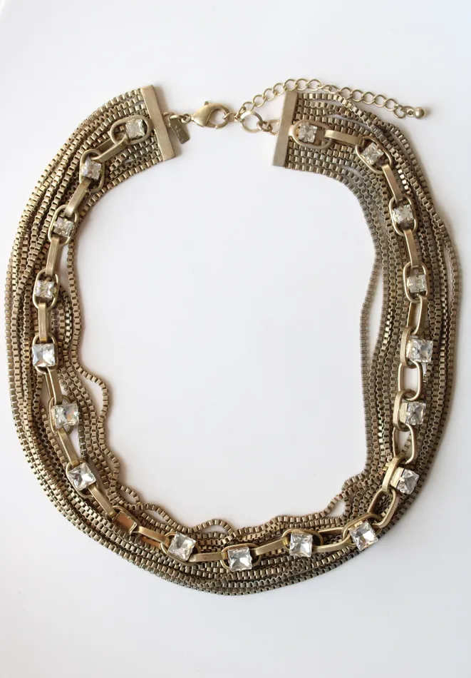 Lane Bryant Lane Bryant Multi Layered Chain Statement Necklace Necklaces