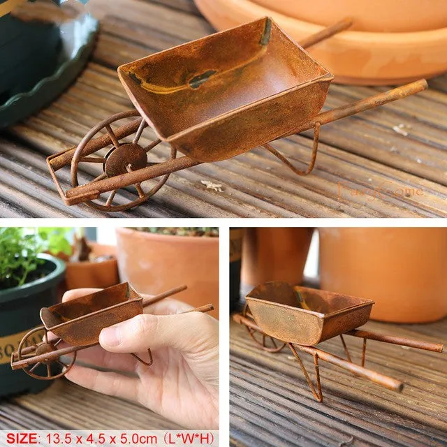Large Miniature Wheelbarrow 1 12 Scale Dollhouse Diorama Accessory CJ Earrings
