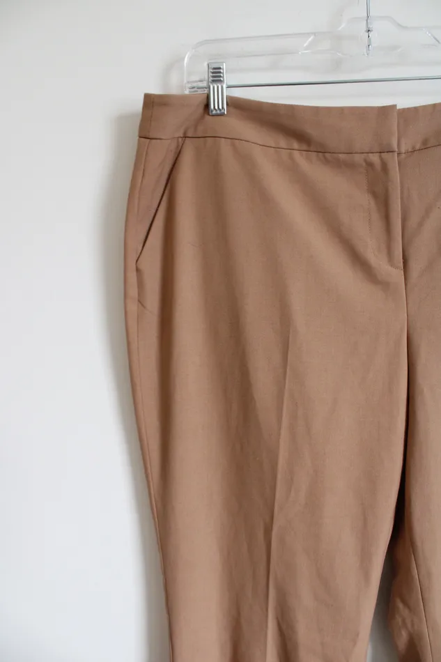 Laundry Laundry By Shell Segal Los Angeles Brown Trouser Pant 14R Earrings