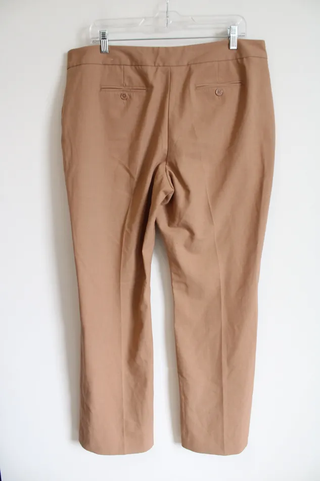 Laundry Laundry By Shell Segal Los Angeles Brown Trouser Pant 14R Earrings