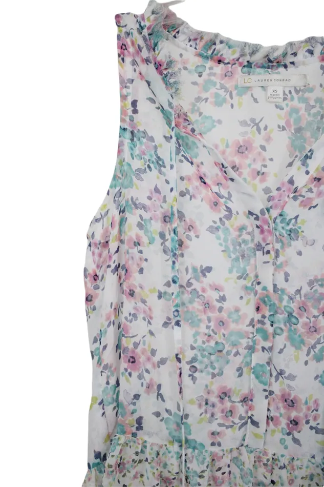 Lauren Conrad Floral Top XS Lauren Conrad Rings