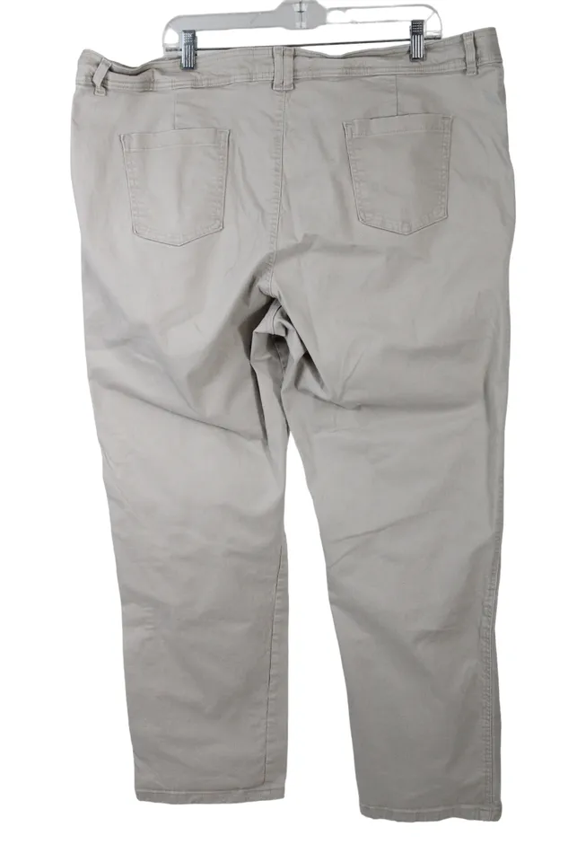 Lee Classic Fit Straight Leg Beige Capri Pant 24W Lee Earrings