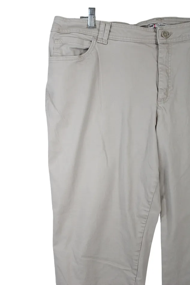 Lee Classic Fit Straight Leg Beige Capri Pant 24W Lee Earrings