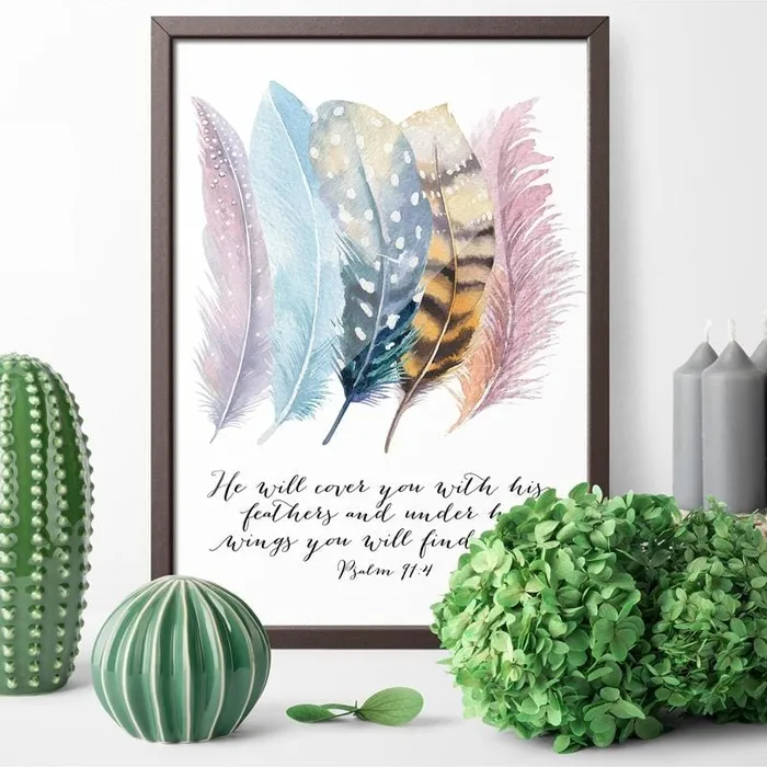Lords Guidance Bible Verse Wall Artbr Psalm 914 Earrings