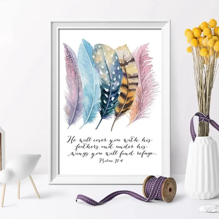 Lords Guidance Bible Verse Wall Artbr Psalm 914 Earrings