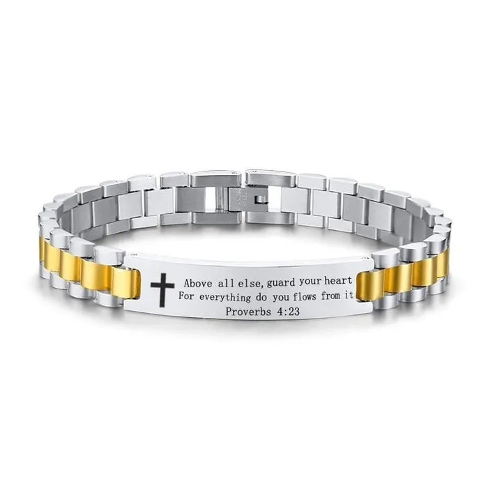 Lords Guidance Bracelets Bible Verse Bracelet br Proverbs 423 Link