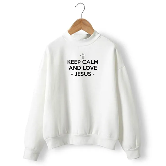 Lords Guidance Christian Sweatshirt br Keep Calm And Love Jesus Necklaces