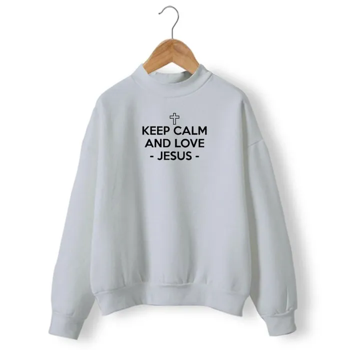 Lords Guidance Christian Sweatshirt br Keep Calm And Love Jesus Necklaces