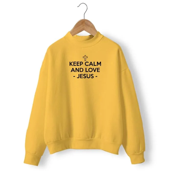 Lords Guidance Christian Sweatshirt br Keep Calm And Love Jesus Necklaces