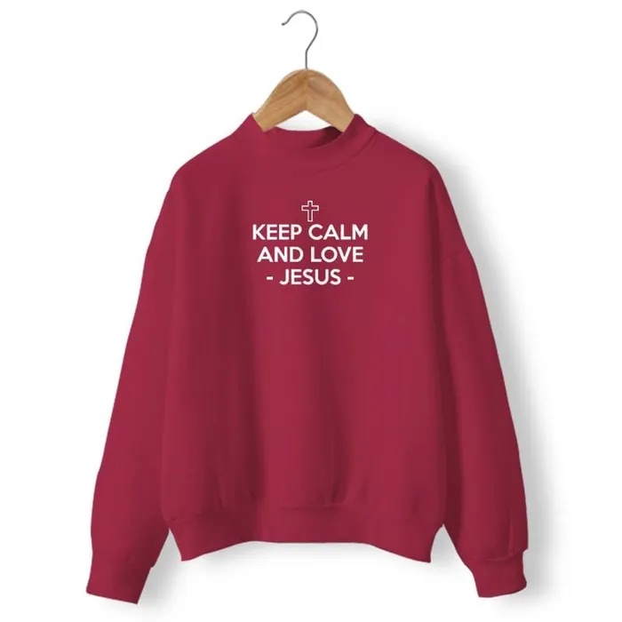 Lords Guidance Christian Sweatshirt br Keep Calm And Love Jesus Necklaces