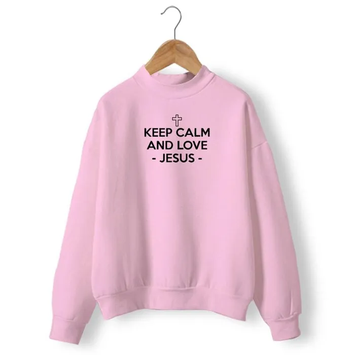 Lords Guidance Christian Sweatshirt br Keep Calm And Love Jesus Necklaces