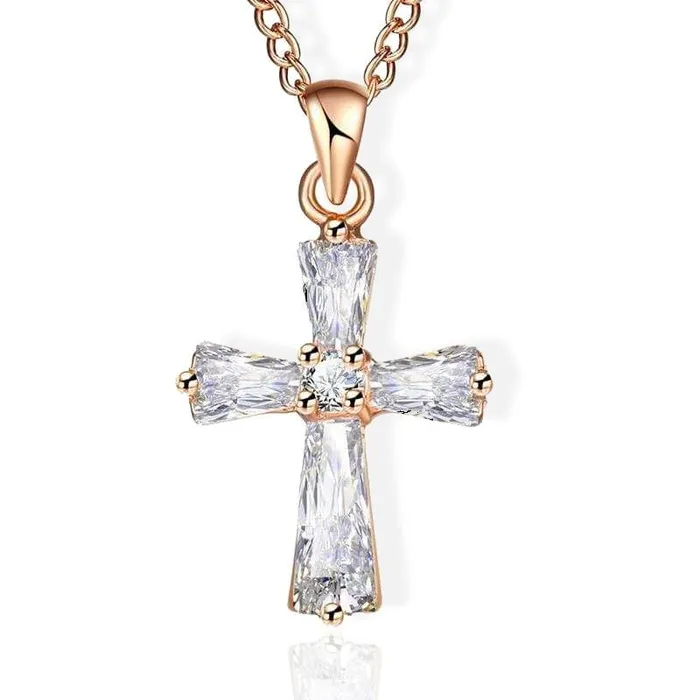 Lords Guidance Necklaces Womens Christian Necklace br Crystal Cross