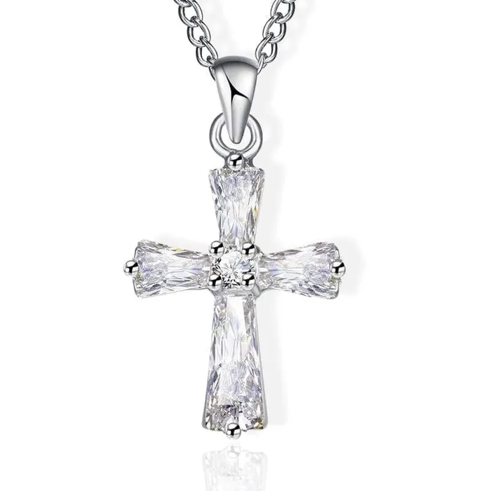 Lords Guidance Necklaces Womens Christian Necklace br Crystal Cross