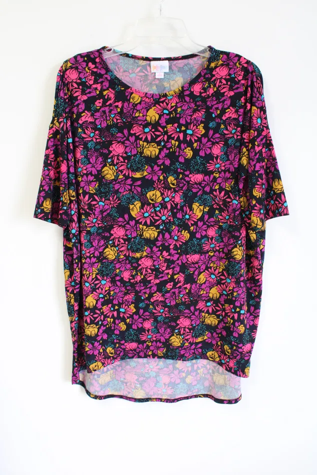 LuLaRoe Black Pink Purple Tunic Top S LuLaRoe Rings