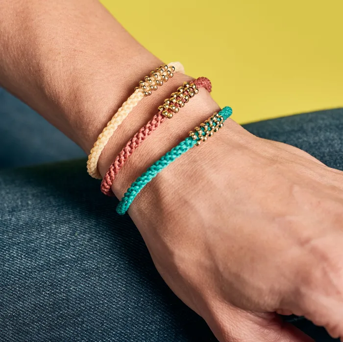 Macrala Bracelets Tramo Macrame Adjustable Bracelet Gold