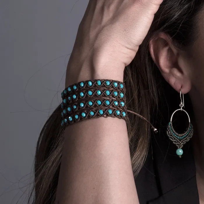 Macrala Filare Macrame Cuff Bracelet Bracelets