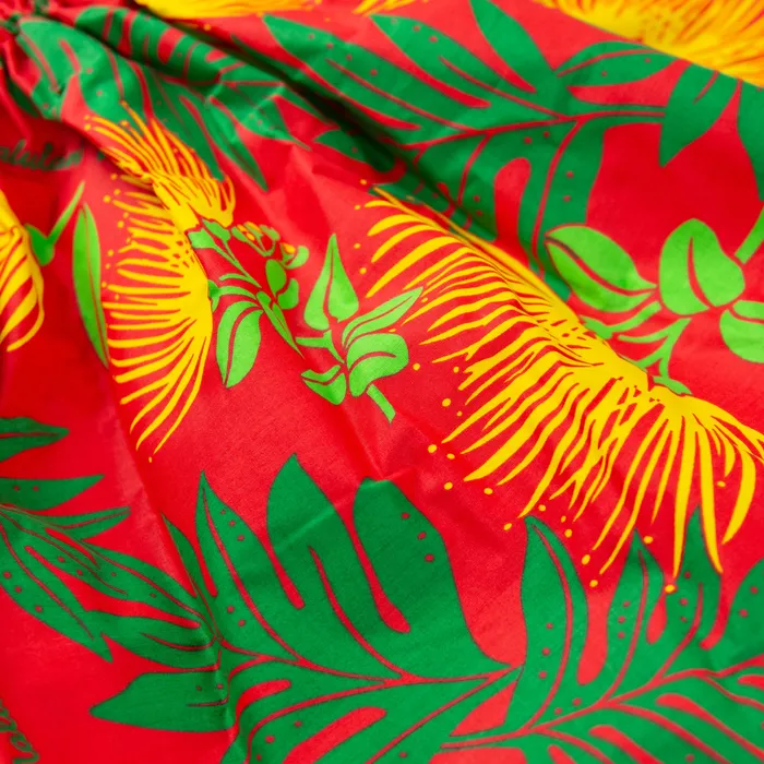 MALULANIO Hawaiian Pau Hula Skirt Top Malulani Keiki Set 6M Earrings