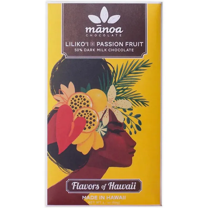 Manoa Lilikoi Passion Fruit Chocolate Bar 21 oz MANOACHOCO Necklaces