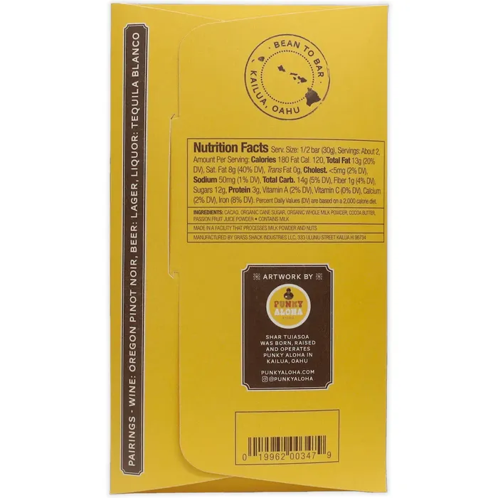 Manoa Lilikoi Passion Fruit Chocolate Bar 21 oz MANOACHOCO Necklaces
