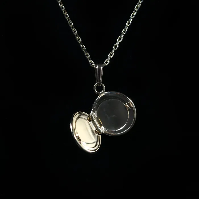 Marathon Necklaces 14k Yellow Gold Mini Round Locket Pendant